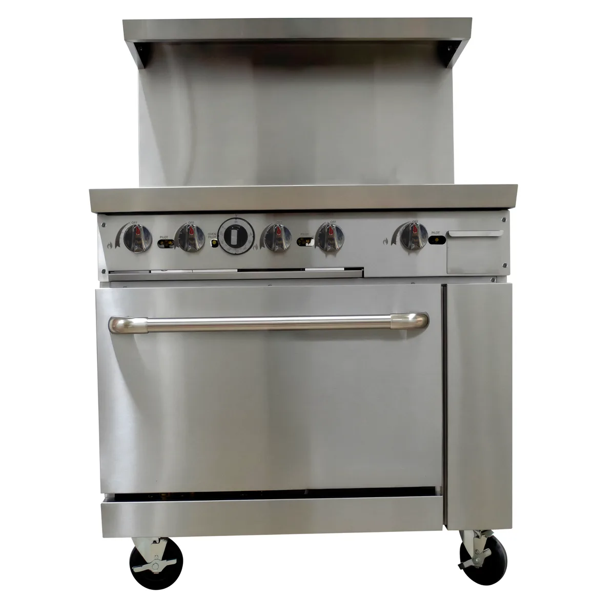 Estufa Industrial a Gas · 4 Quemadores con Plancha y Horno