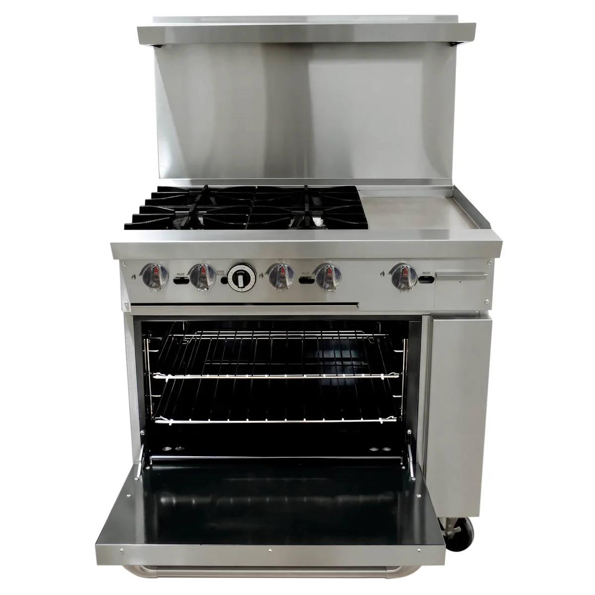 Estufa Industrial a Gas · 4 Quemadores con Plancha y Horno — foto 2 de 6 | Fuller Machinery Colombia
