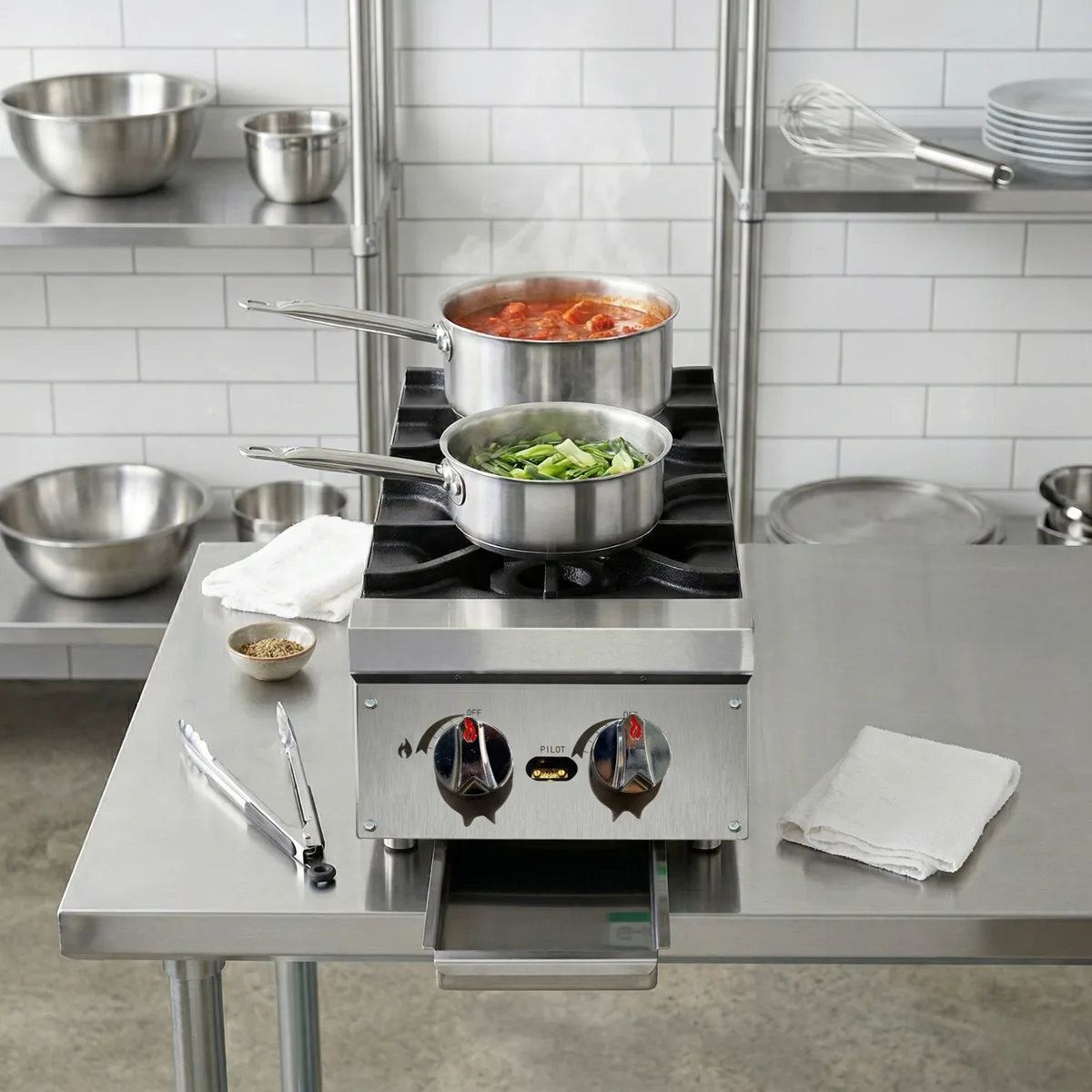 Estufa de Mesa Industrial a Gas · 2 Quemadores — foto 6 de 6 | Fuller Machinery Colombia