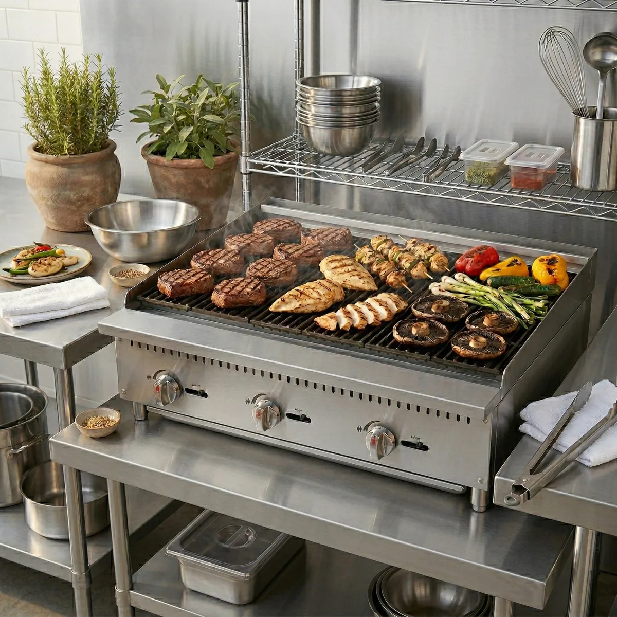 Parrilla Char Broiler Radiante a Gas · 3 Quemadores